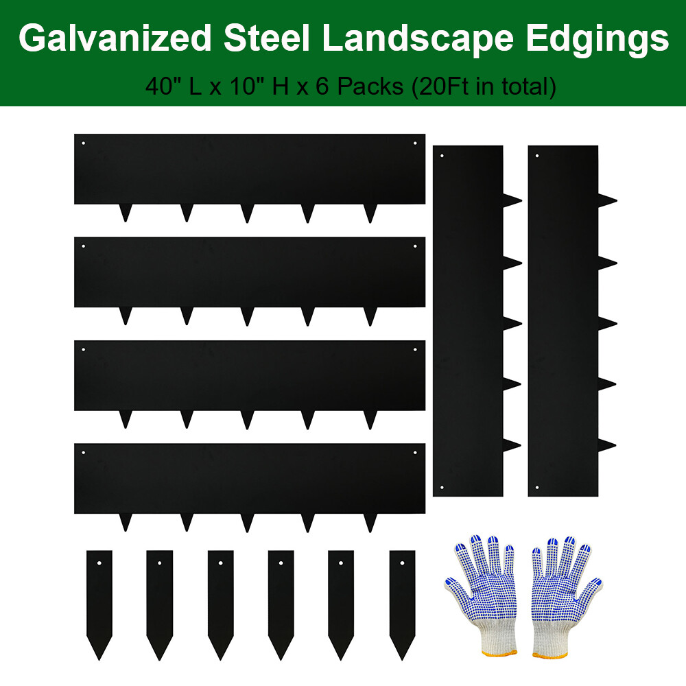 10inch Galvanized Steel Edging for Landscape Metal Garden Edge for Outdoor Patio gallery