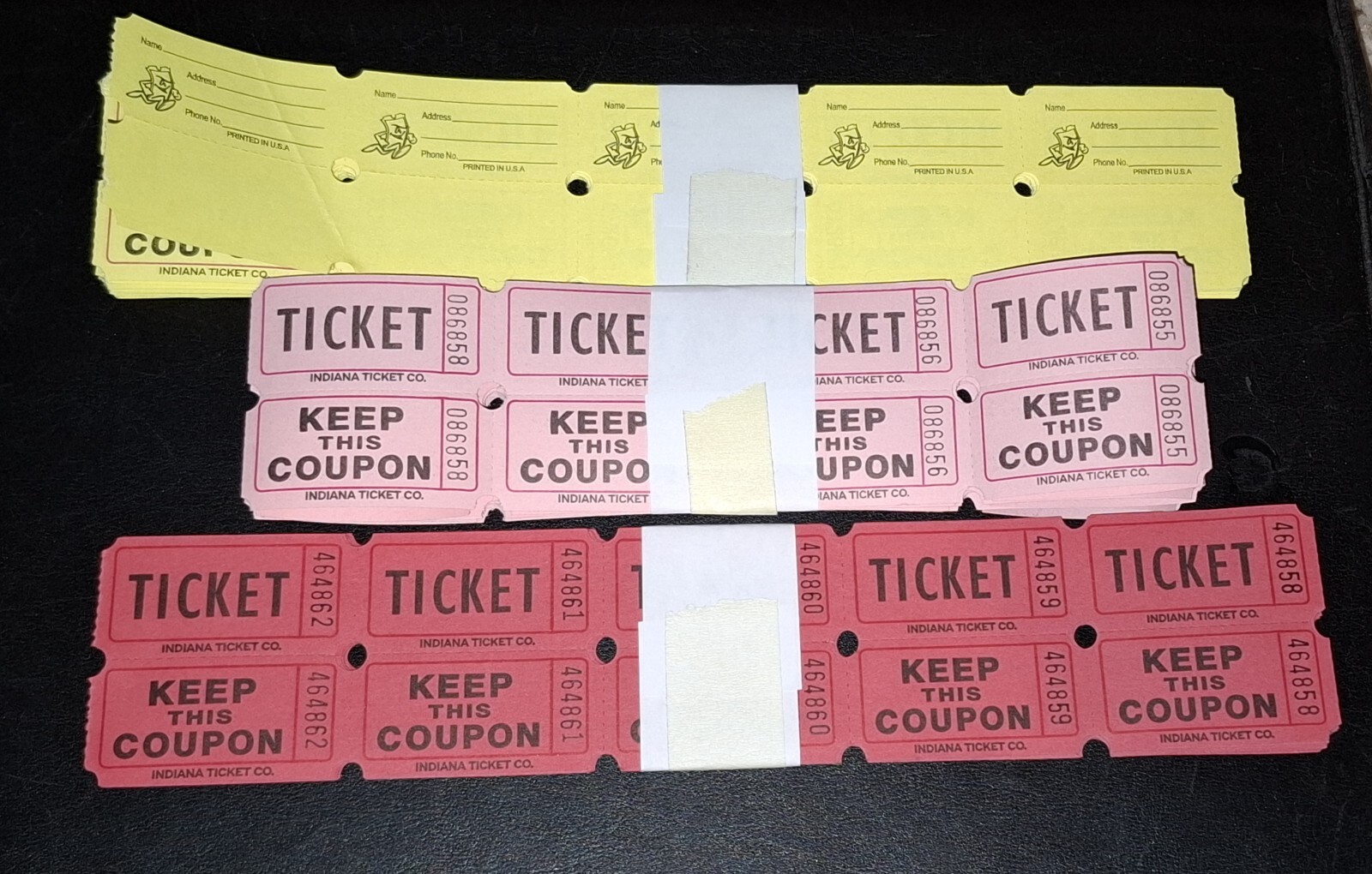 Raffle Tickets Double Stub Split the Pot 50/50 Carnival Fund Raiser Events FreeS gallery