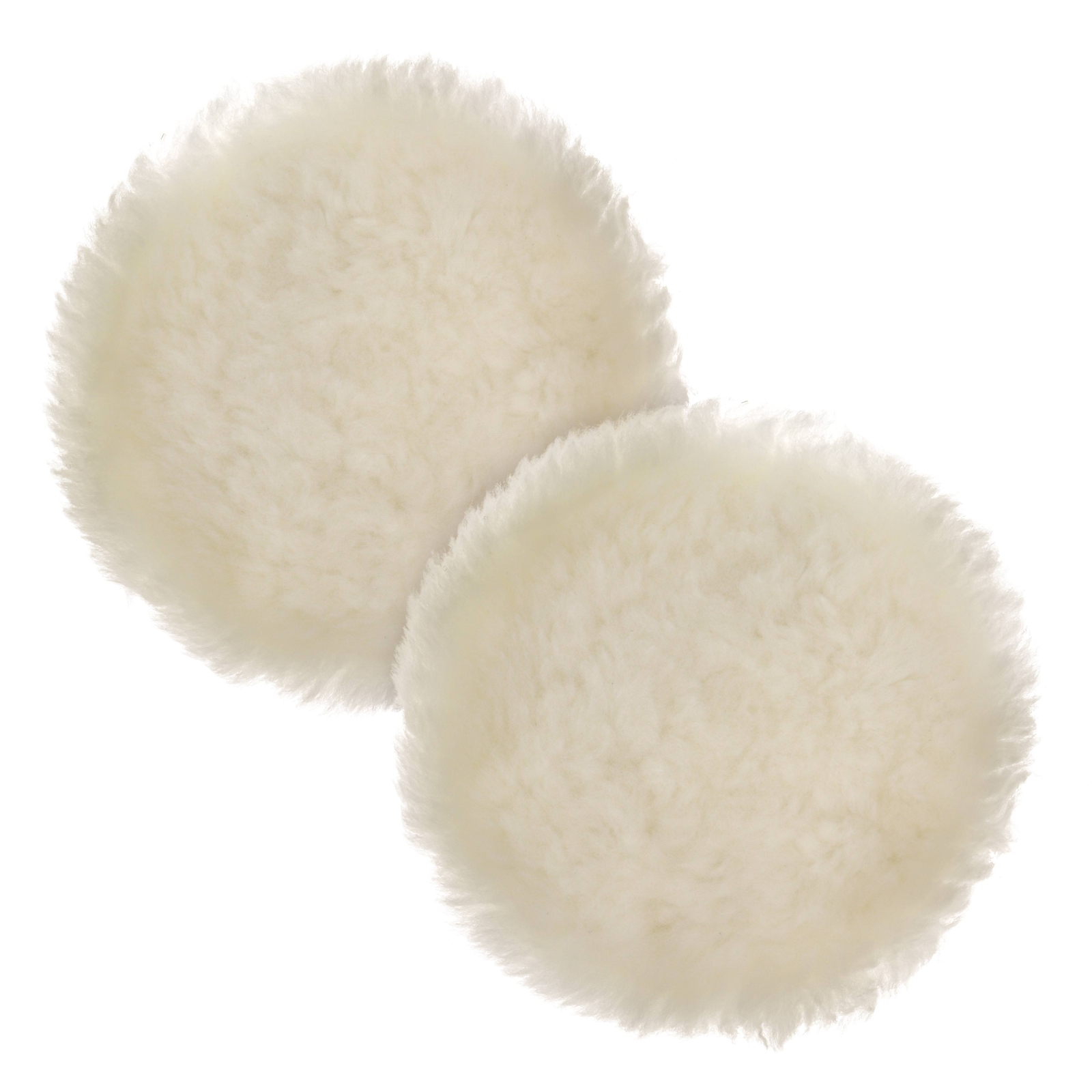 6" Natural 100% Wool 1" Pile Grip Buffing & Polishing Pad 2 Pack gallery
