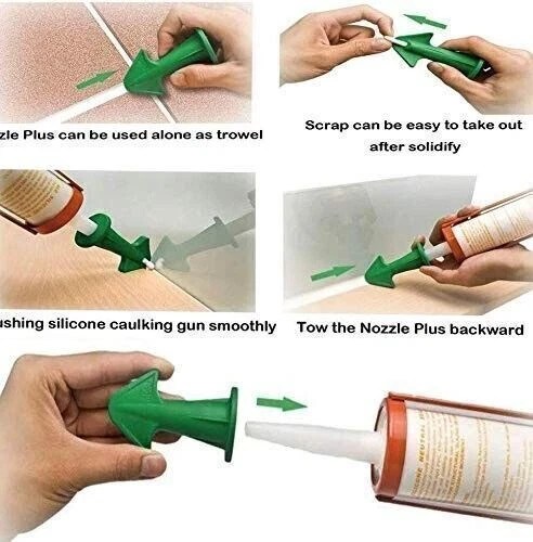 Silicone Caulk Applicator Tool Set, 3 Nozzles for Perfect Sealing and Finishing gallery