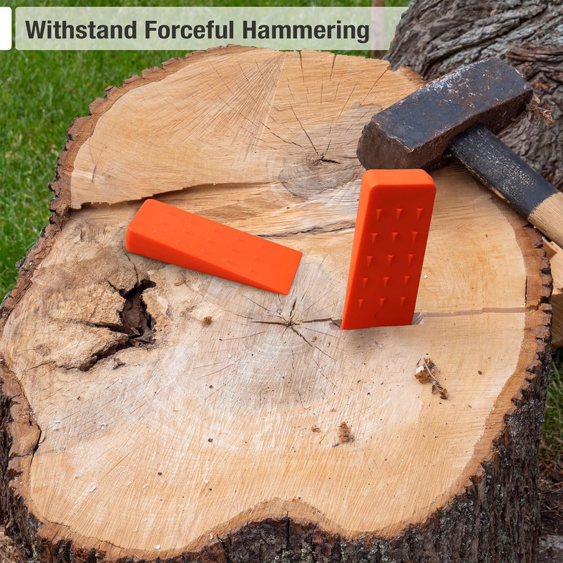 - Tree Felling Wedges with Spikes, 4Pack, 5.5" & 8" Wedges with Storage Bag, Spl gallery