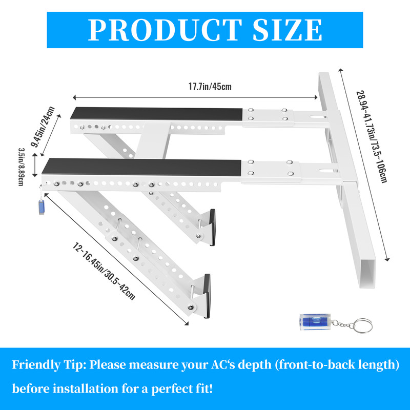No Drill Window AC Bracket,Adjustable Window Air Conditioner Support Bracket gallery