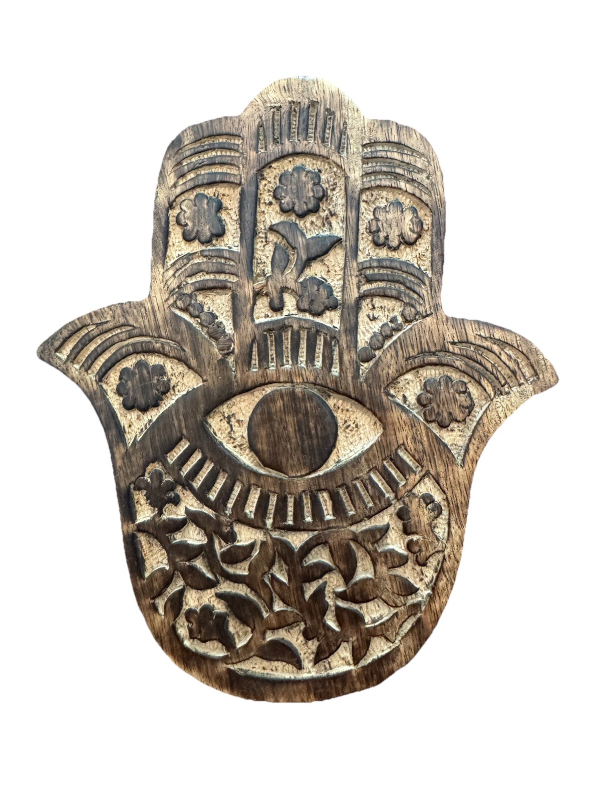 Wood Hamsa Hand Wall Hanging - Hand That Protects - Blesssing - Protection gallery