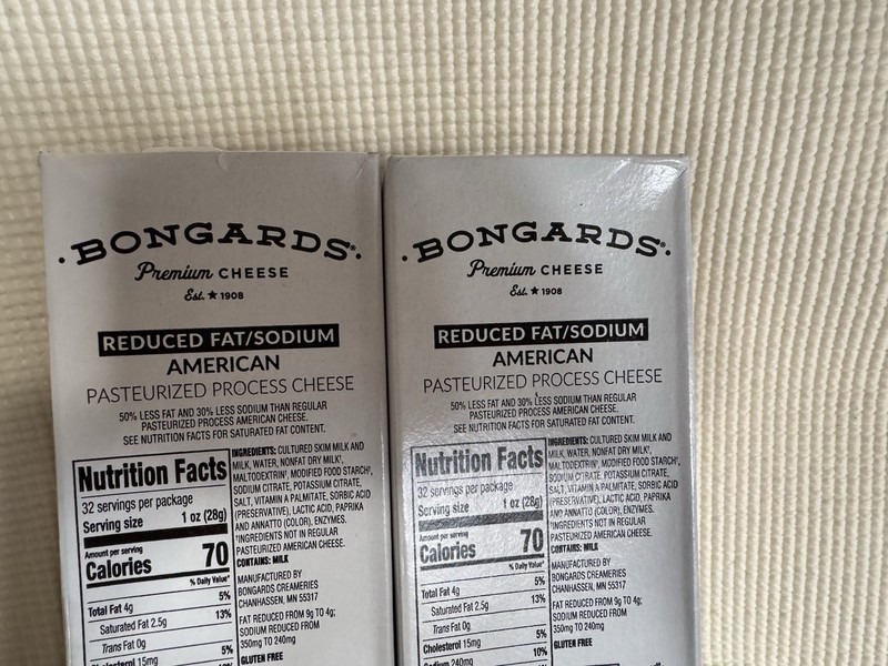 Bongards Premium American Cheese Pasteurized Process 2 Pack (4 lbs) Government gallery