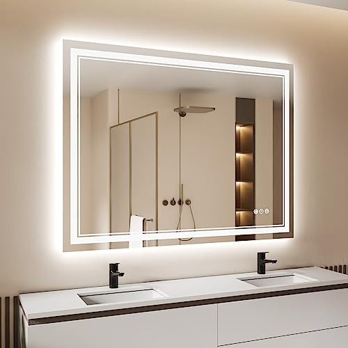 40x30 Inch LED Bathroom Mirror with Lights, Backlit and 40"L x 30"W Dual Lights gallery
