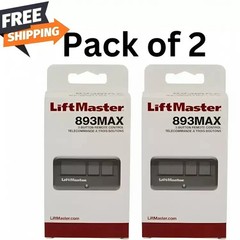 2 Pack LiftMaster 893MAX 3 Button Visor Remote Control Garage Door Opener