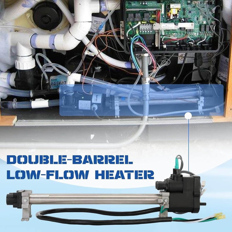 Double-Barrel Low-Flow Heater with Sensors Fits 1995+Hot Spring/Watkins 6kw 240v gallery