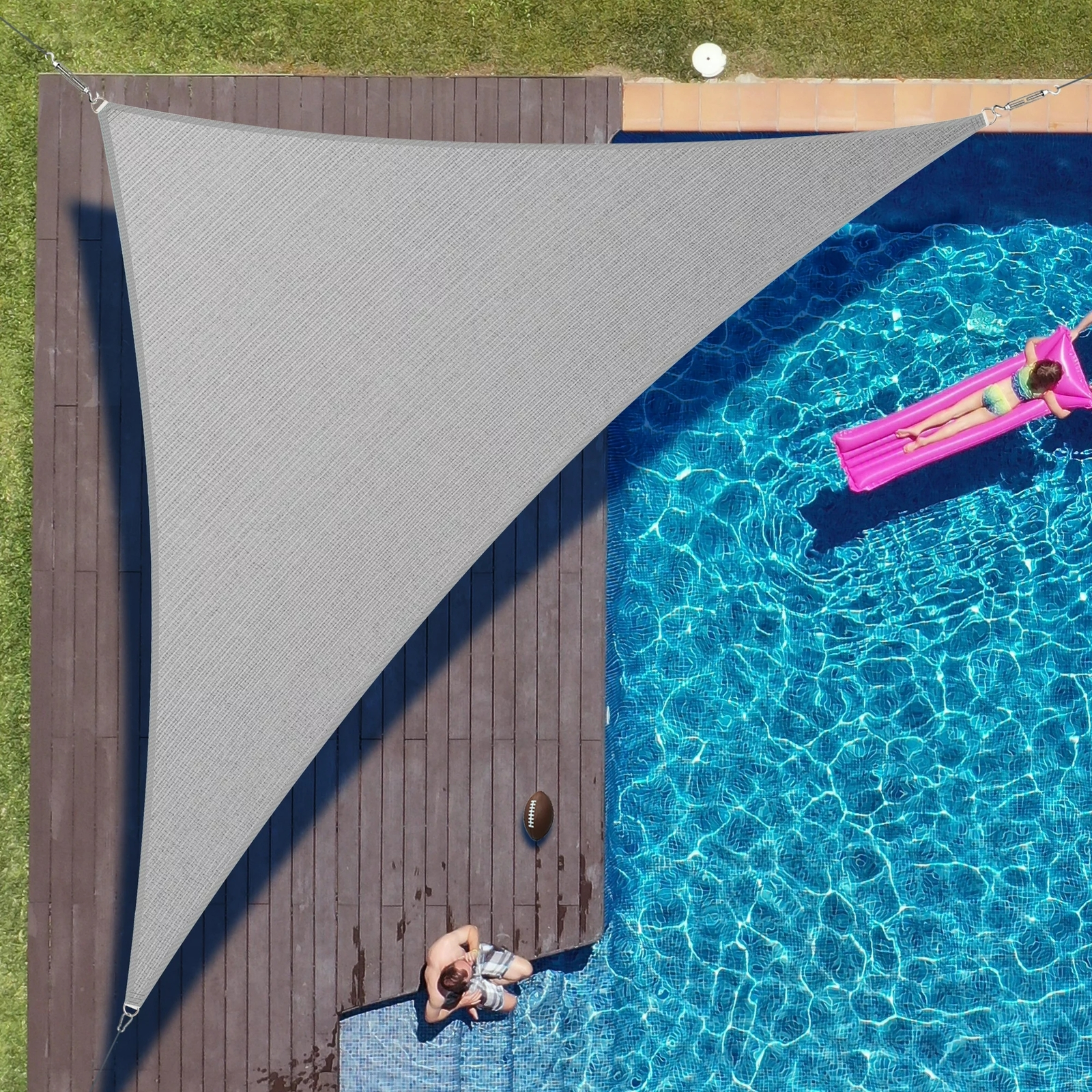 ColourTree Grey Custom Size Triangle Sun Shade Sail Canopy Fabric Outdoor Patio gallery