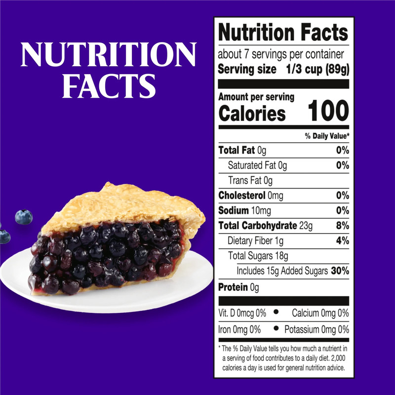 (3 Pack) Comstock More Fruit, Blueberry Pie Filling and Topping, Ready to Use, gallery
