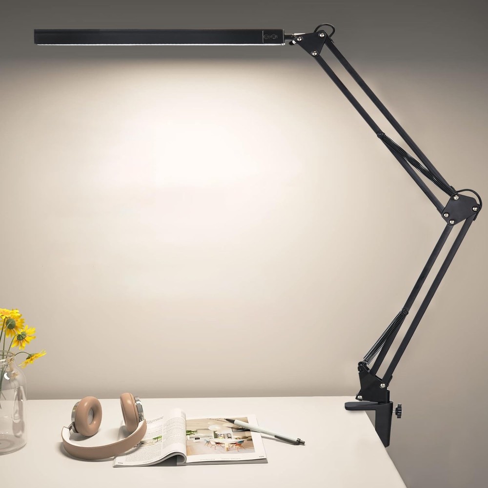 LED Architect Desk Lamp, Touch Control Metal Swing Arm Dimmable Task Lamp, Ey...