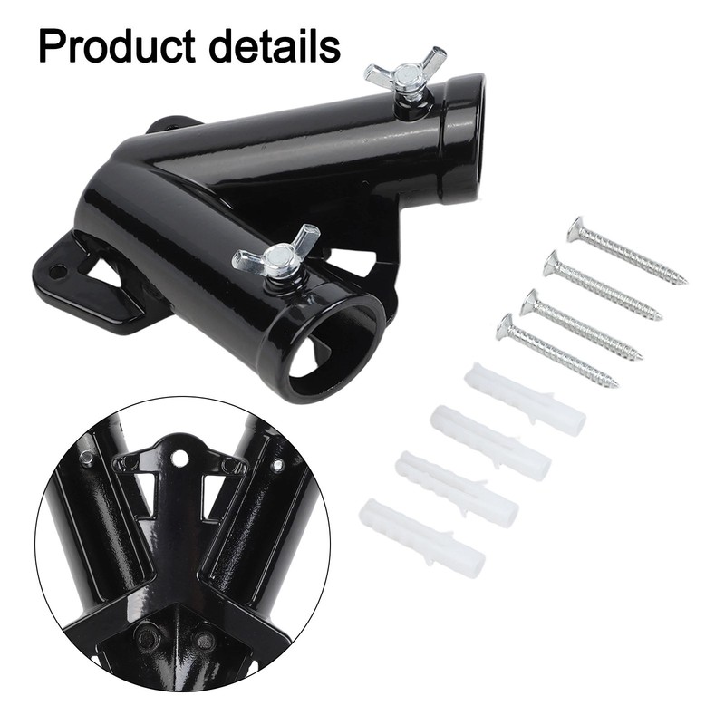 V Shape Flag Pole Bracket Holder Dual Slots for Two Flags Display gallery