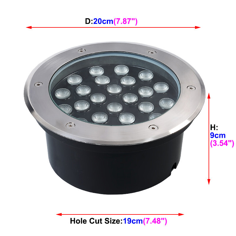 8"/10" LED Outdoor Landscape Light Under Ground Lighting Waterproof Buried Lamp gallery