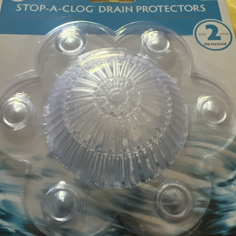 Bath, Sink Stop-A-Clog Drain Protector (2 Per Pack) in Clear by SlipX Solutions gallery