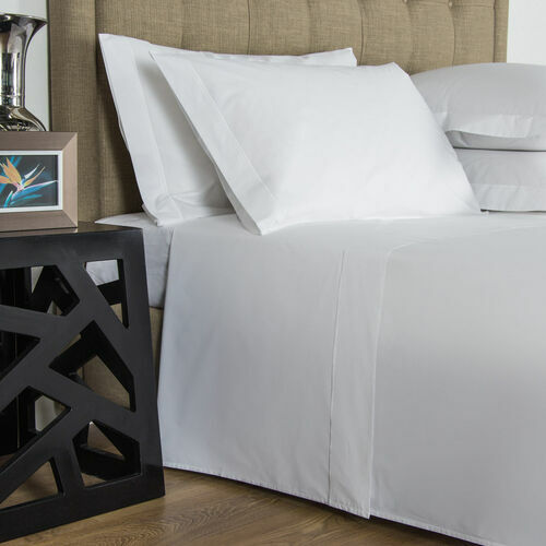 FRETTE ONE BOURDON QUEEN 4 PIECE SHEET SET PERCALE WHITE/WHITE gallery