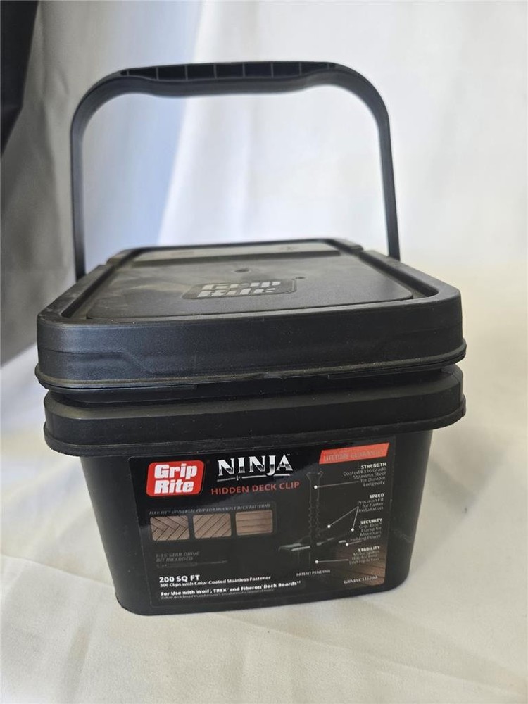 = Grip Rite Hidden Deck Clip Ninja 200 sq ft 360 CT Color Coated Stainless NEW