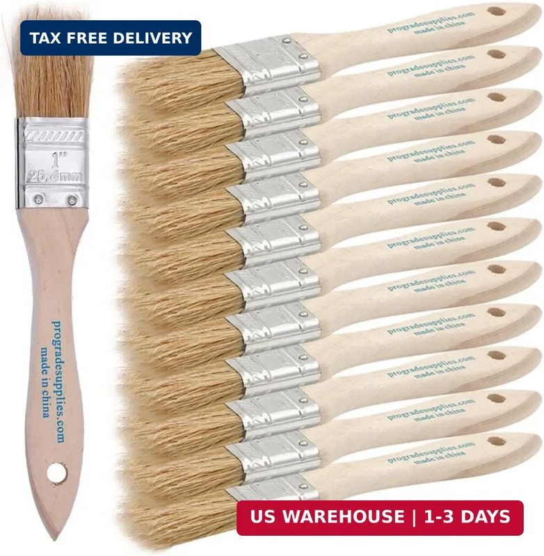 Pro Grade 1" Chip Brushes - Disposable Paint Brushes (12 Pack) DIY Pack for Touc gallery