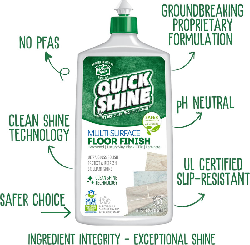 Quick Shine Multi Surface Floor Finish 27Oz, 2Pk | Cleaner & Polish to Use on H gallery