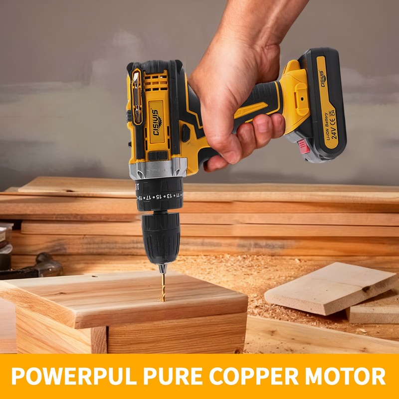 Cordless Brushless Impact Driver Hammer Drill Combo Kit with 2 Battery & Charger gallery