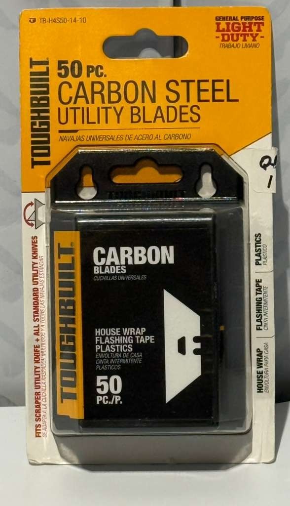 TOUGHBUILT Carbon Steel Utility Razor Blade 50 Pack TB-H4S50-14-10 gallery