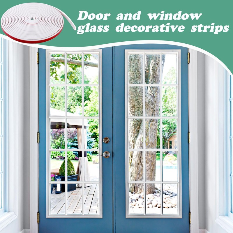 33 Ft Window Grille Inserts Grid Kit - TPE Self-Adhesive Peel and Stick Trim gallery