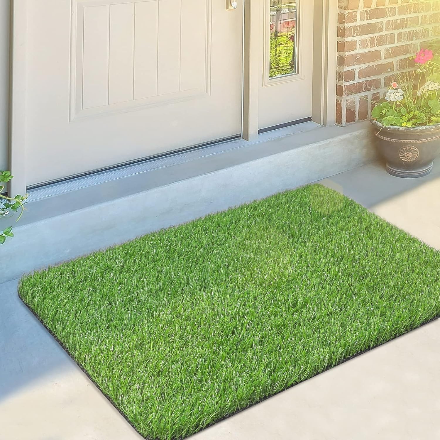 Artificial Grass Door Mat, Turf 2' x 3' (Rectangular), Green gallery