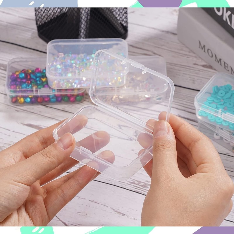 10PC Small Plastic Storage Container Box DIY Coins Screws Jewelry Travel Beads gallery