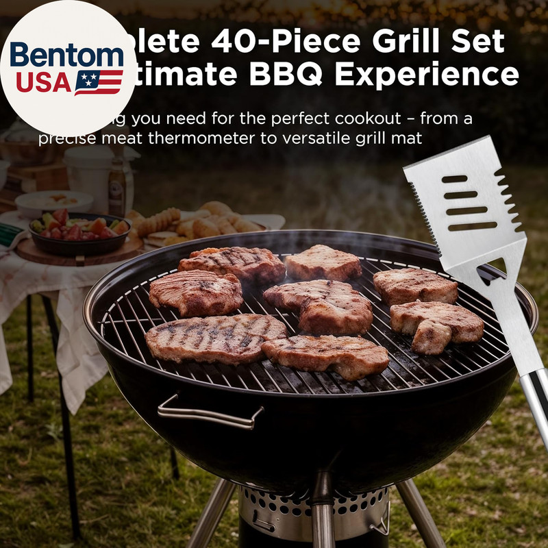 BBQ Accessories, Complete Grill Set Grilling Gifts, 40 Pcs Premium Heavy Duty St gallery