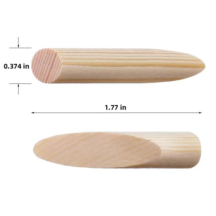 50-Pack Solid Wood Pine Pocket Hole Plugs for Woodworking Inclined Hole gallery