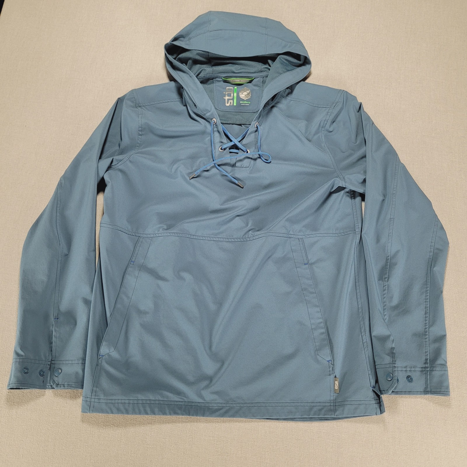 Stio CFS Sun Hoodie Men's Medium Blue Long Sleeve Drawstring gallery