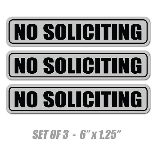 No Soliciting sticker decal window store label vinyl business no knocking door gallery