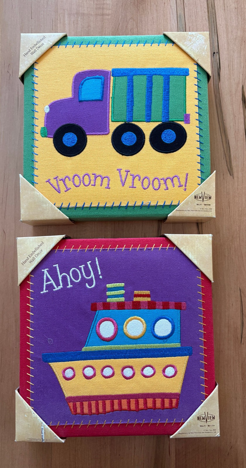 Canvas Transportation Kid Bedroom Dump Truck & Ship Primary Color Wall Decor Art gallery