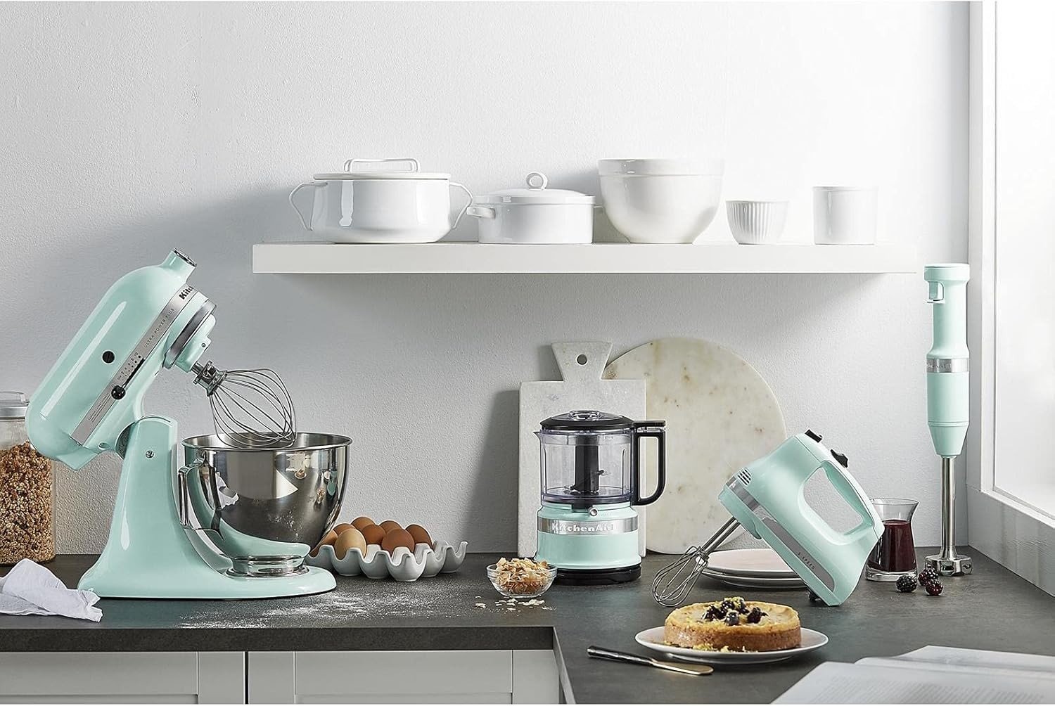 KitchenAid 10x Speed 4.5 Quart 4.3L Bowl Lift Tilt-Head Stand Mixer (Ice Blue) gallery