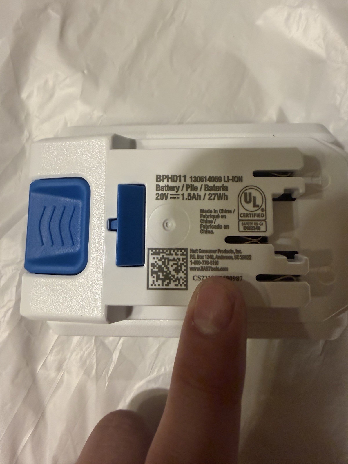 Hart 20v 1.5 AH battery gallery