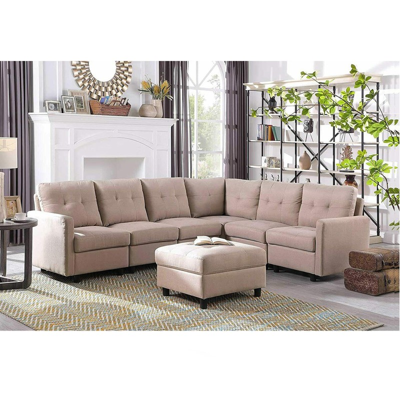 Modular Sectional Sofa Set - Modern Fabric Upholstered Couch for Living Room gallery