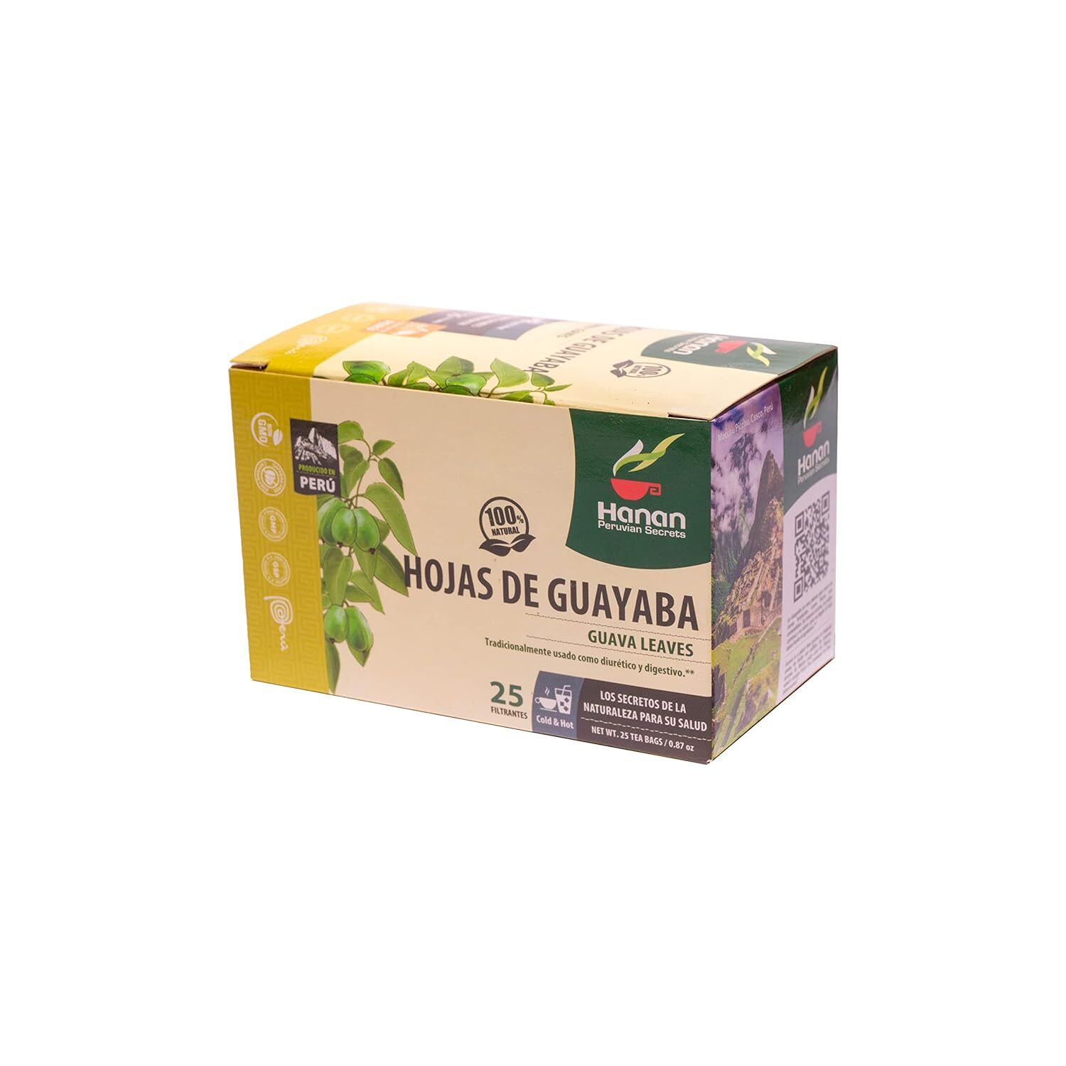 Hanan Peruvian Secrets Hojas De Guayaba Herbal Tea | 100% Natural Guava Leaves gallery