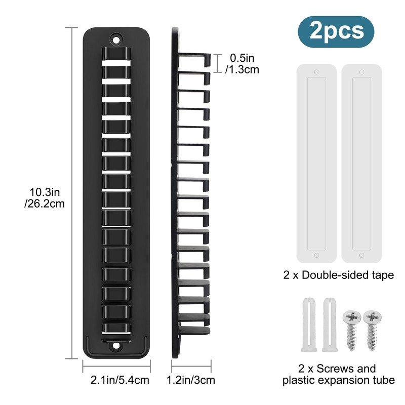 2PCS Wall-Mounted Baseball Cap Organizer Rack 16-Hat Holder with Strong Adhesive gallery