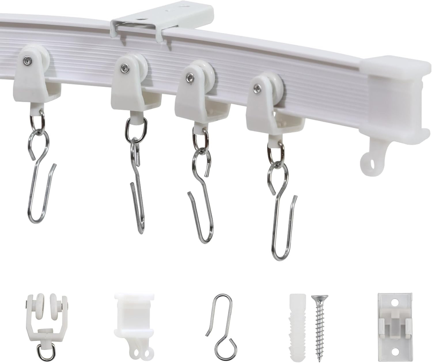 Curved Ceiling Curtain Track for Room Dividers and Showers (118") gallery