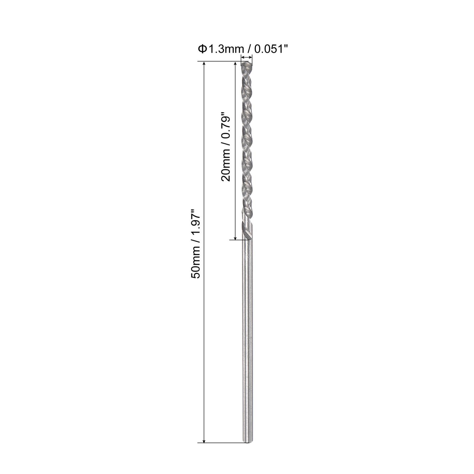 1.3mm Solid Carbide Left Hand Spiral Flutes Twist Drill Bit for Alloy Metal 2pcs gallery