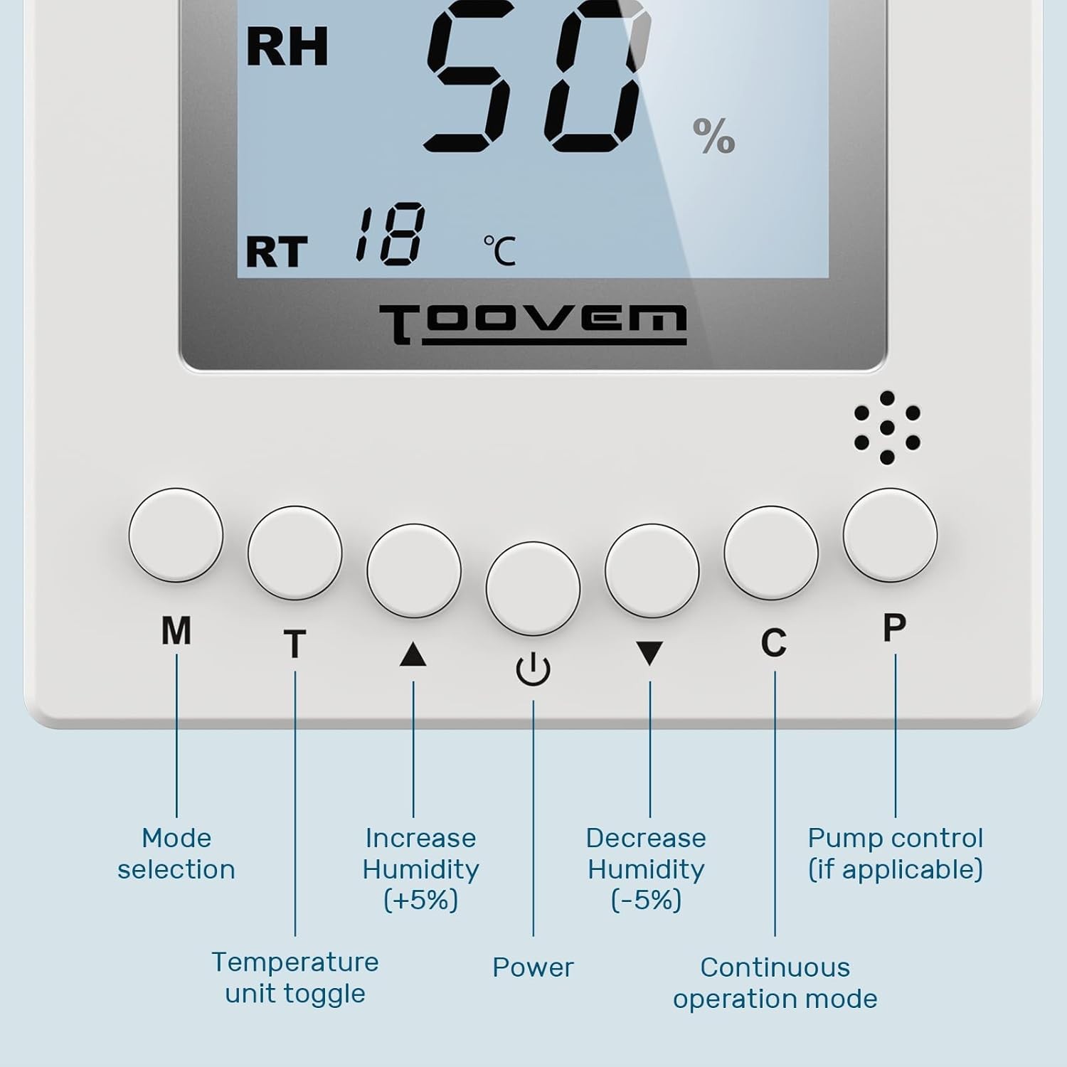TooVem Remote Controller for Digital Humidity of Basement Dehumidifier gallery