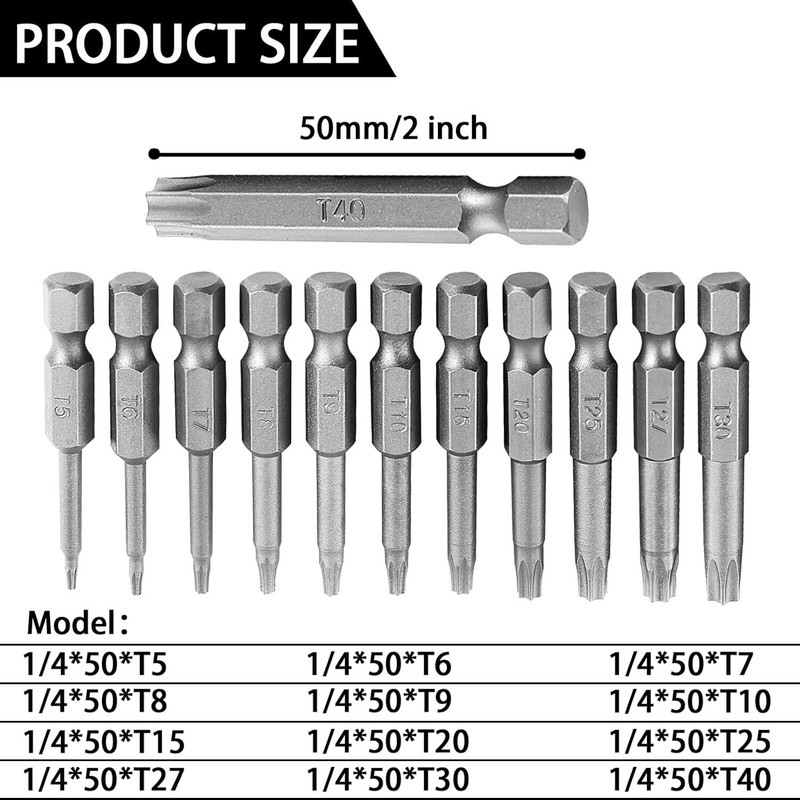 Security Torx Bit Set +Hex Key Allen Bit Set-For Power Drill & Impact Driver Lot gallery
