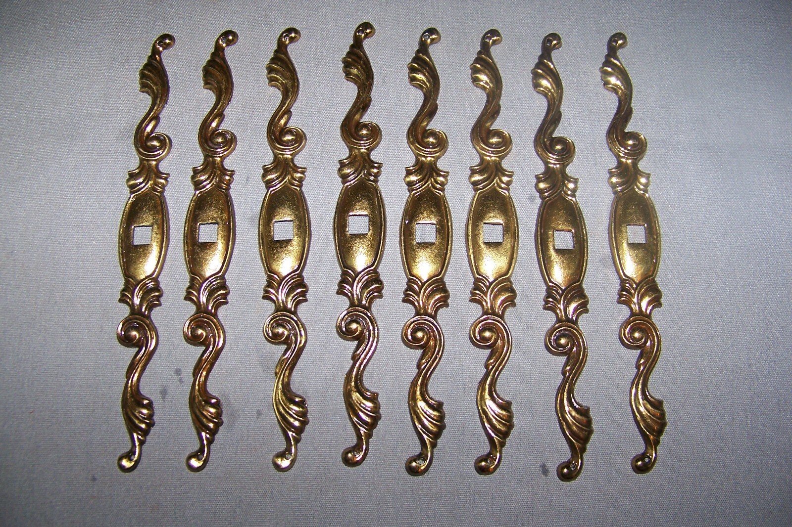 8, Brass Plate Over LIGHTWEIGHT, POT METAL, Furniture Backplates [ONLY] SEE INFO gallery
