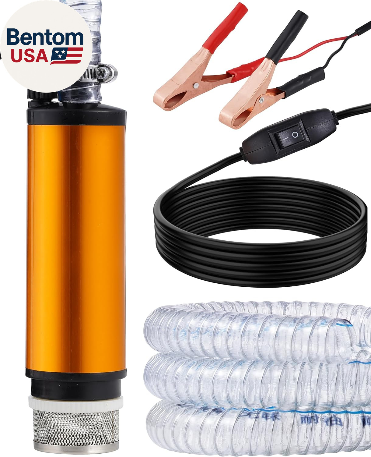 12V 80W Submersible Water Transfer Pump W/Hose, 5.3 GPM High Flow Diesel Water P gallery