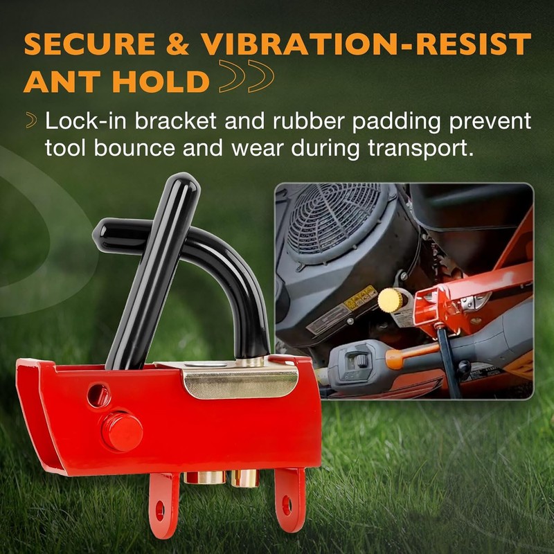 Mower Trimmer Rack Lockable For Most Walk-Behind Stand-On & ZTR Lawn Mower Red gallery