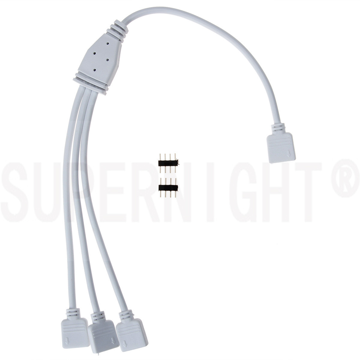 RGB LED Strip Connector Splitter Female Extension Cable 4 Pin Wire 3 Way Adapter gallery