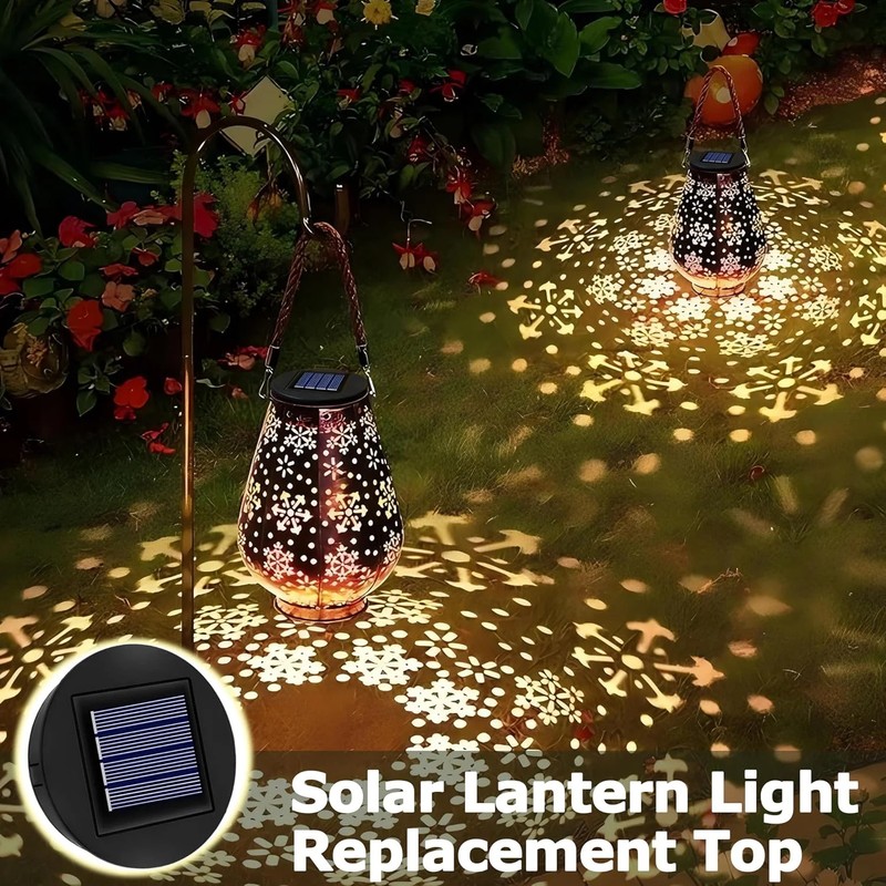 2 Pack Solar Light Replacement Top, Replace Solar Light Part for Lantern (Top 3. gallery