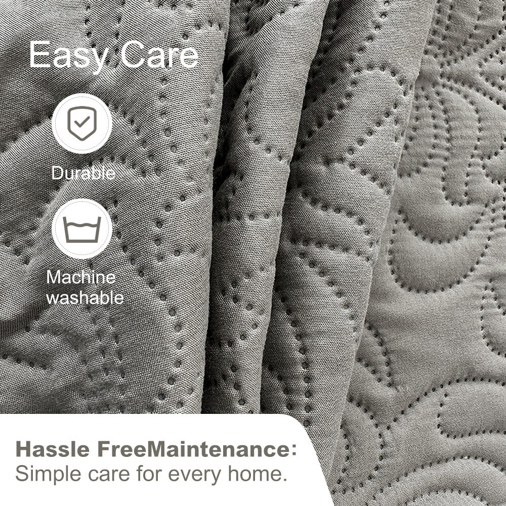 Quilted Fitted Mattress Cover Elastic Fitted Mattress Protector with Deep Pocket gallery