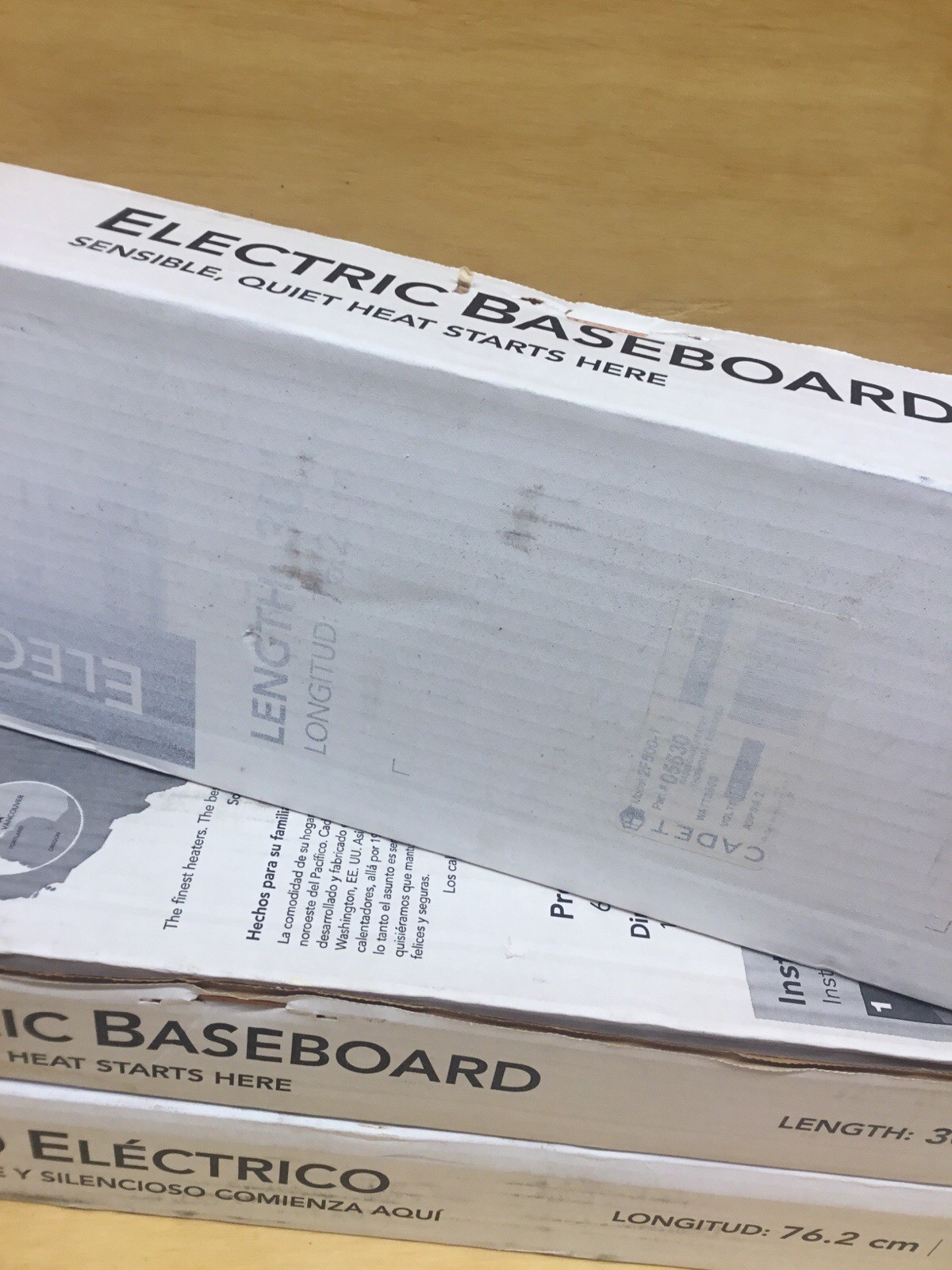 3 New In Box Cadet 30” Baseboard Electric Heaters Model 5530 500 Watts FREE SHIP gallery