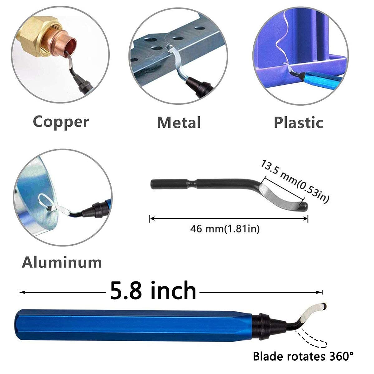 Deburring Tool with 10PCS HSS Blades for Metal Aluminum Copper Plastic 3D Printi gallery