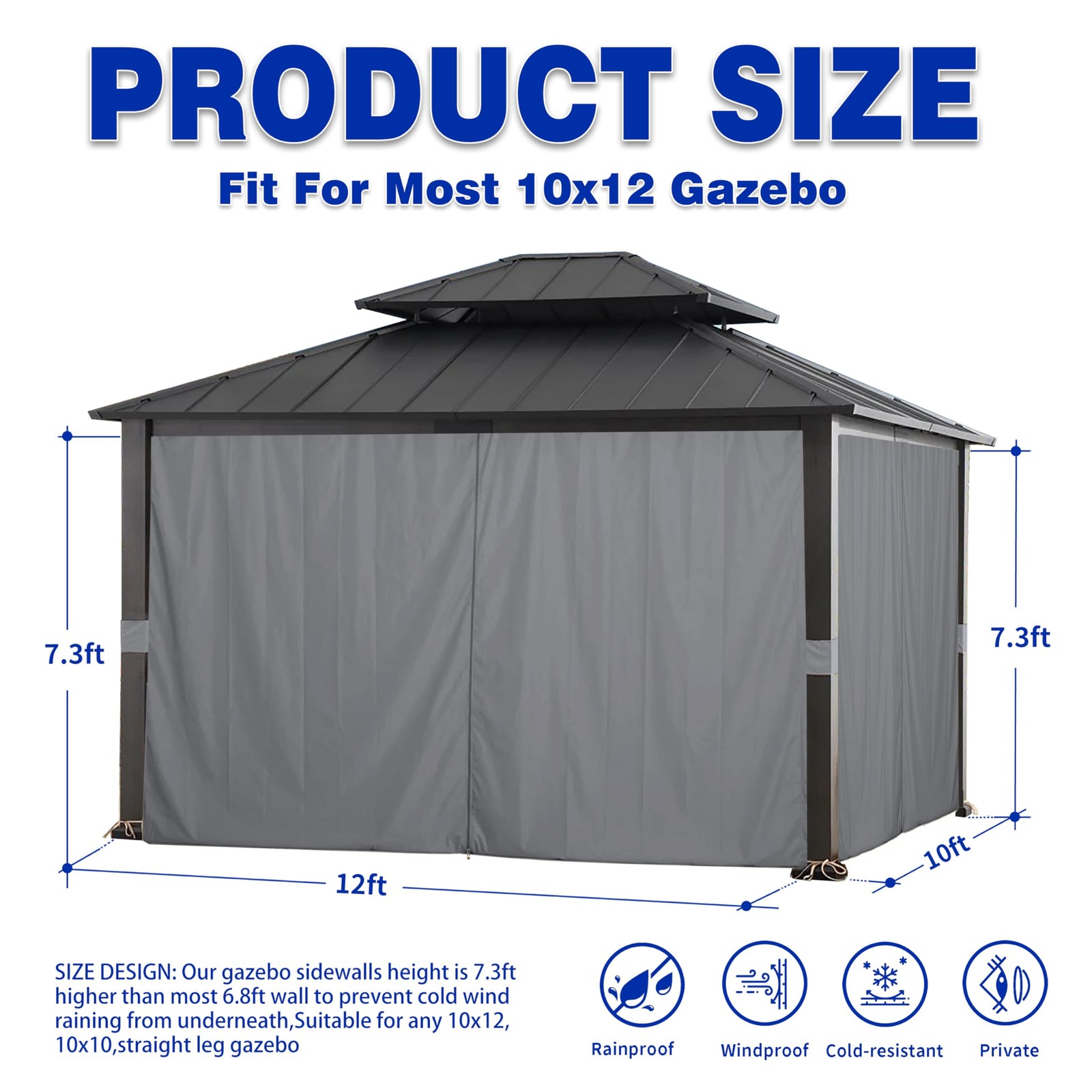 Scocanopy Brown 10 X 12 Gazebo Privacy Curtain Set Fit For Lowes Allen Roth gallery