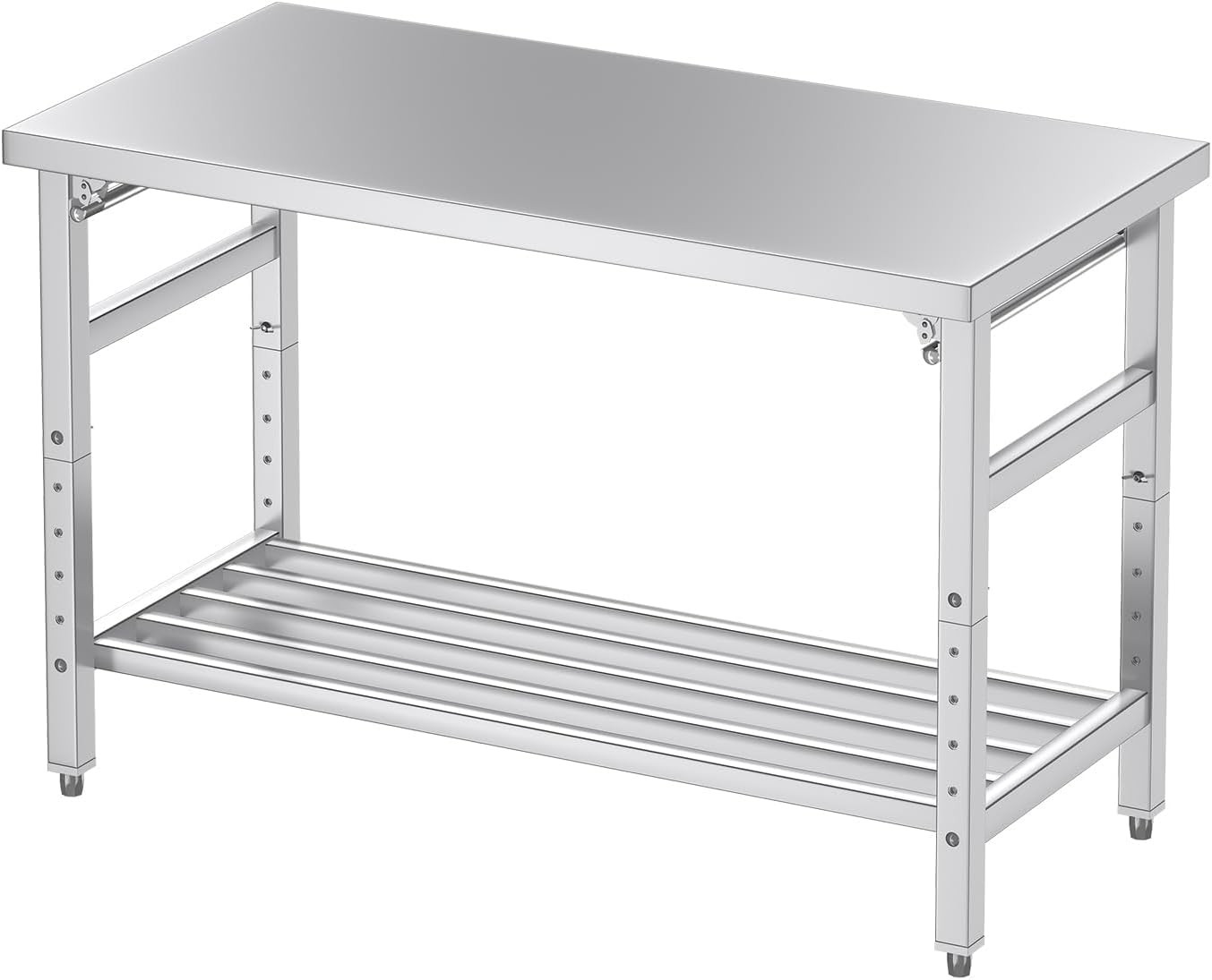 Commercial Foldable Heavy Duty Stainless Steel Table, 36 x 24 Inches Metal Pr... gallery